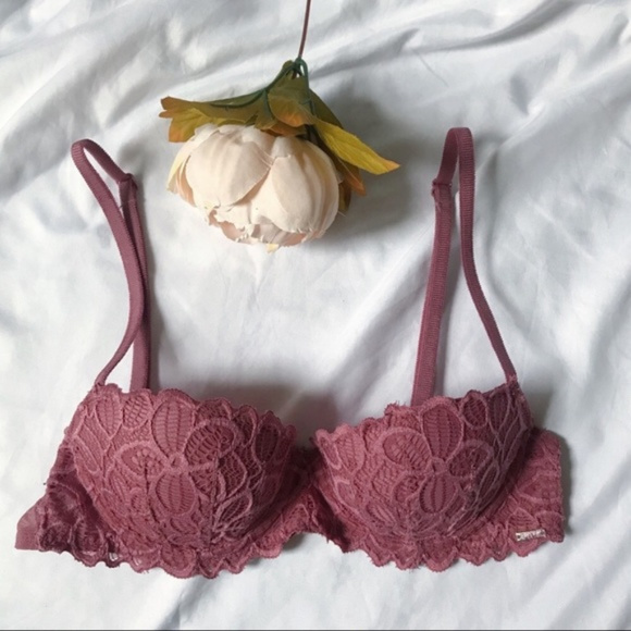 PINK Victoria's Secret Other - VS PINK Lace Demi Balconette Dusty pink Bra 32A